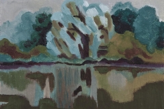 "Willow Tree", oil on canvas panel, 5 in x 7 in, 2015, $175+tax
