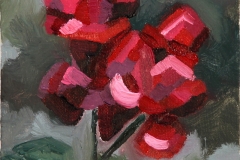 "Roses", oil on canvas panel, 7 in x 5 in, 2011, $175+tax